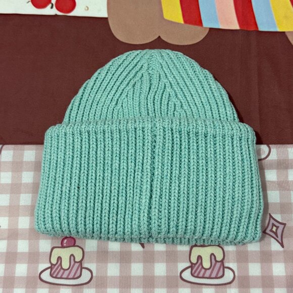 Acne Studios Small Square Face Logo Ribbed Knit Beanie - Picture 4 of 5